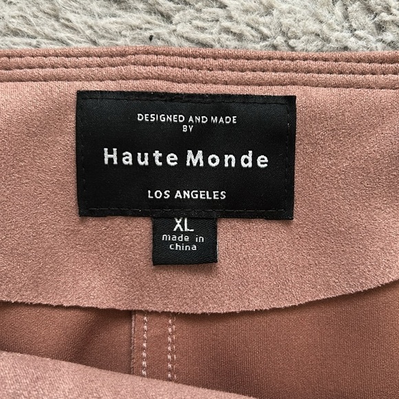 Haute Monde Women's Pink Suede Jacket size XL - Picture 6 of 9